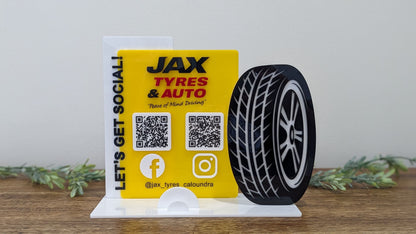 Business Social and Card Holder Sign