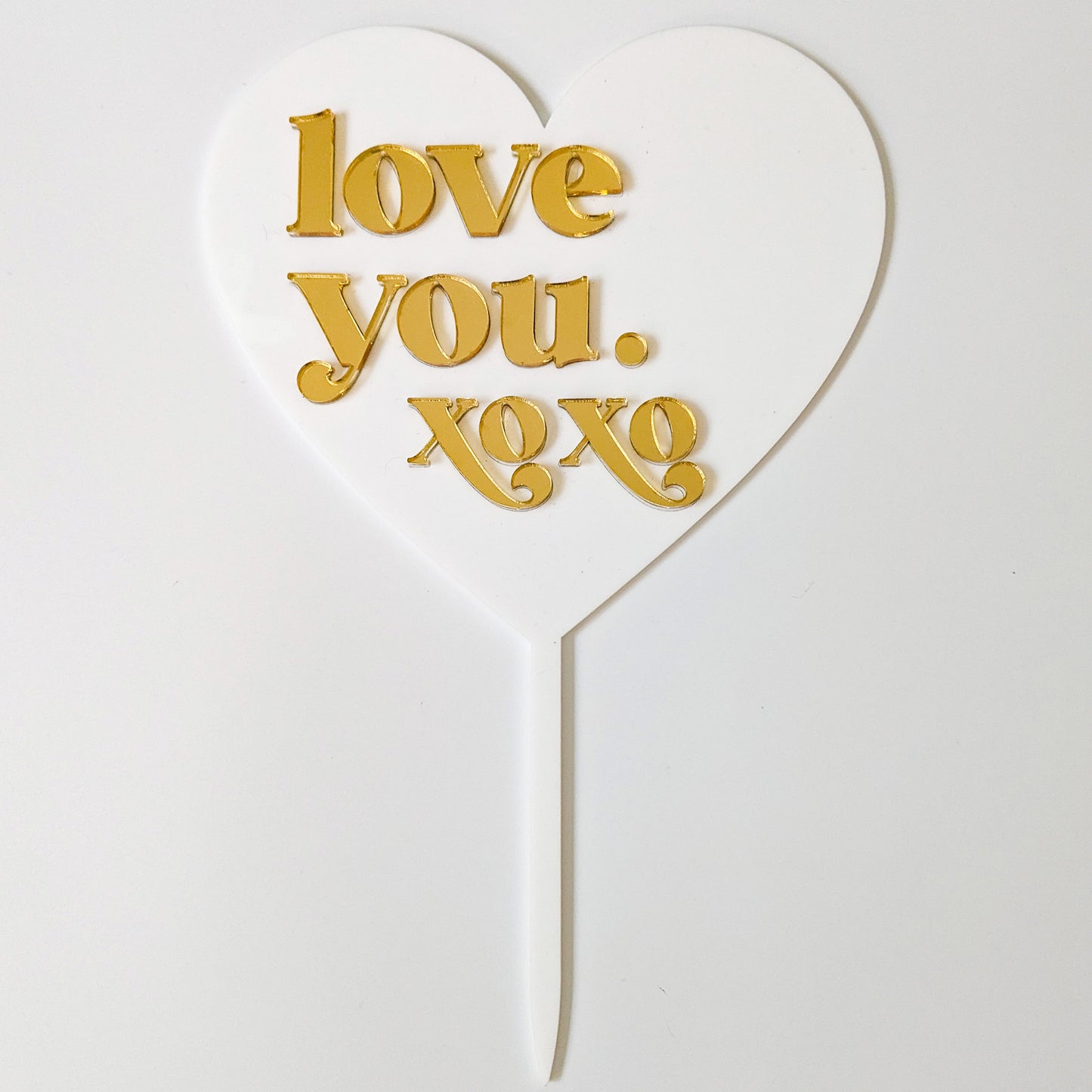 Love You XO XO Cake Topper