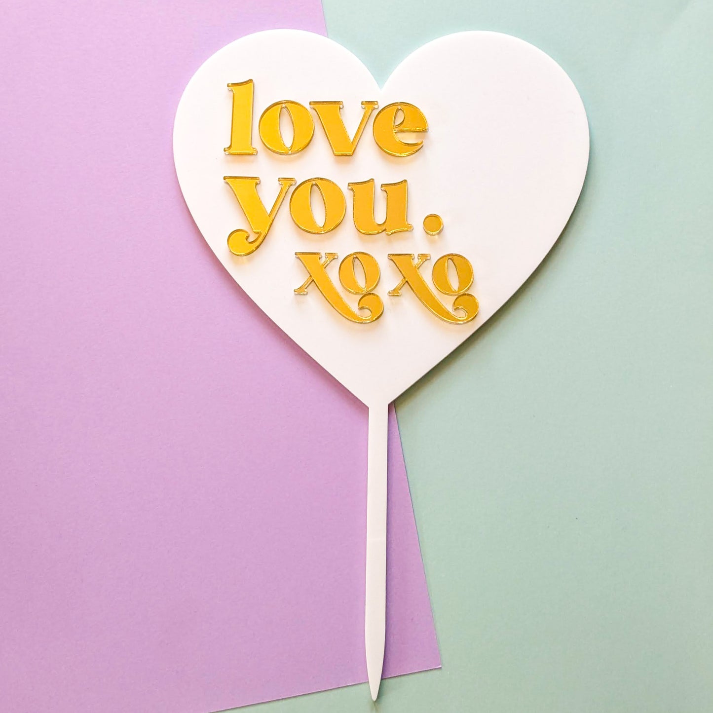 Love You XO XO Cake Topper