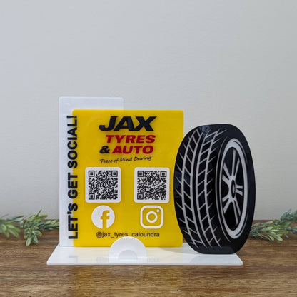Business Social and Card Holder Sign