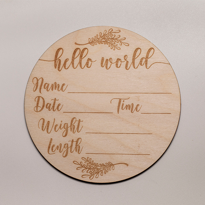 Hello World Birth Announcement