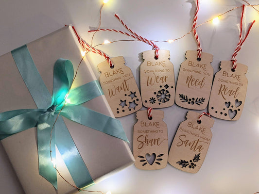 Reusable Personalised Christmas Gift Tags