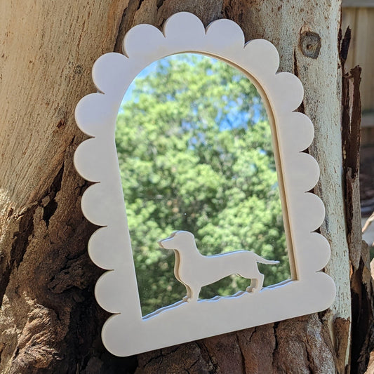 Sausage Dog Framed Mirror